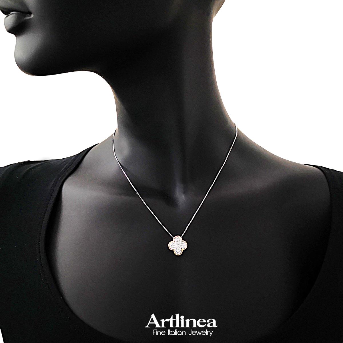 Colier Artlinea din aur combinat cu diamante